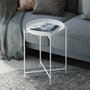 Hanah Home Shb-007-B Mesa de Centro de Metal Blanca